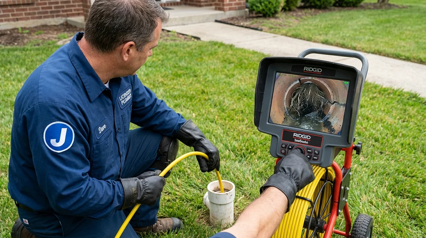 Sewer camera inspection being performed by Johns Plumbing LLC in Manhattan Beach